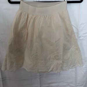 Cream skirt with floral detail